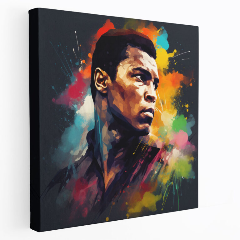 Muhammad Ali Duvar Dekorasyonu - Canlı ve Kararlı Tasarımıyla Kanvas Tablo