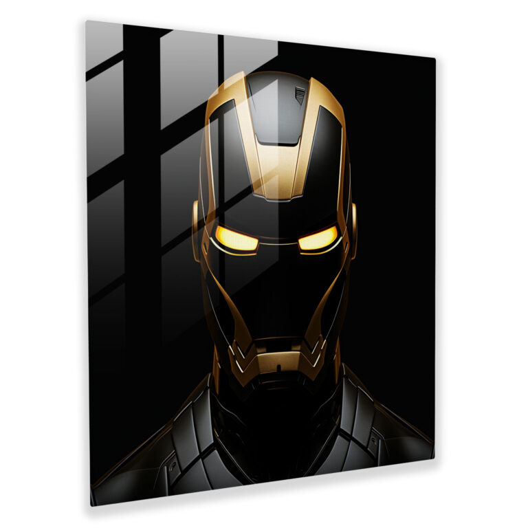 Marvel Iron Man Minimalist Cam Tablo - Modern Sanat Duvar Cam Sanatı