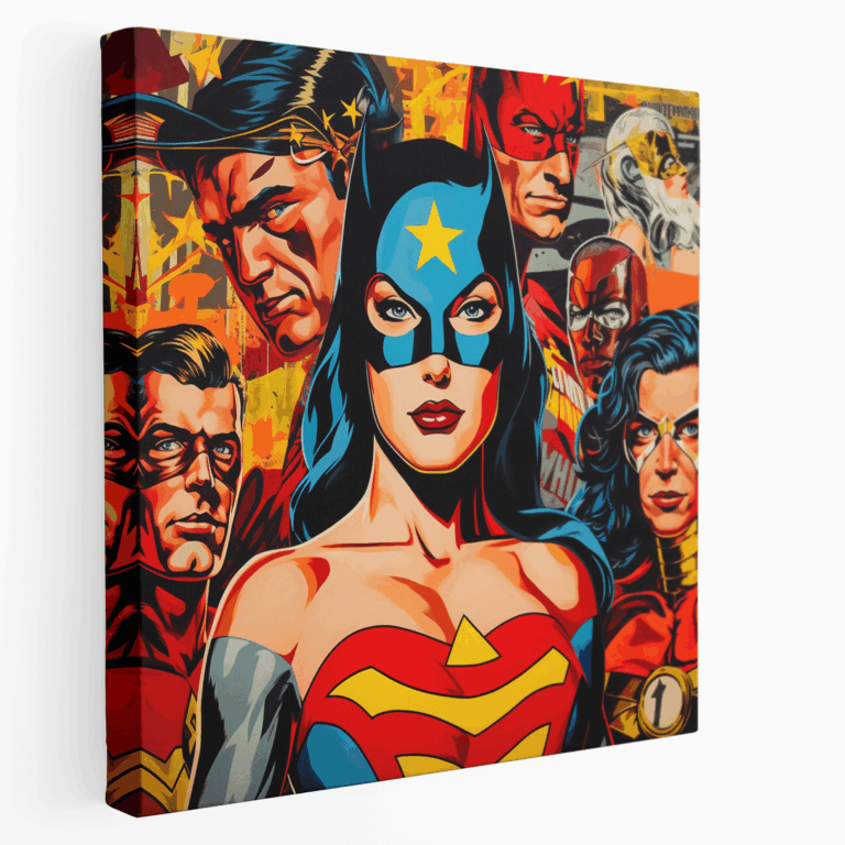 Süper Kahraman Pop Art Kanvas Tablo