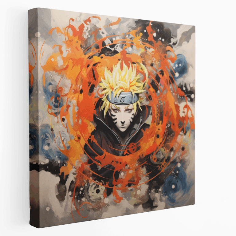 Chakra Dalgaları Soyut Naruto Kanvas Tablo