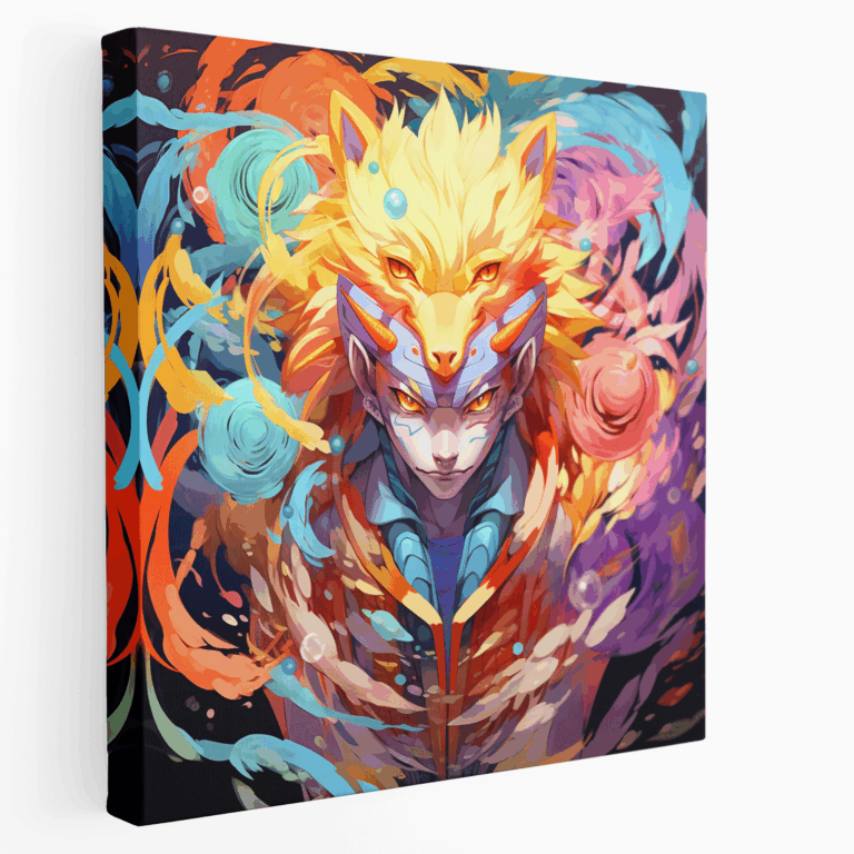 Dijital Naruto Dokuz Kuyruklu Kanvas Tablo