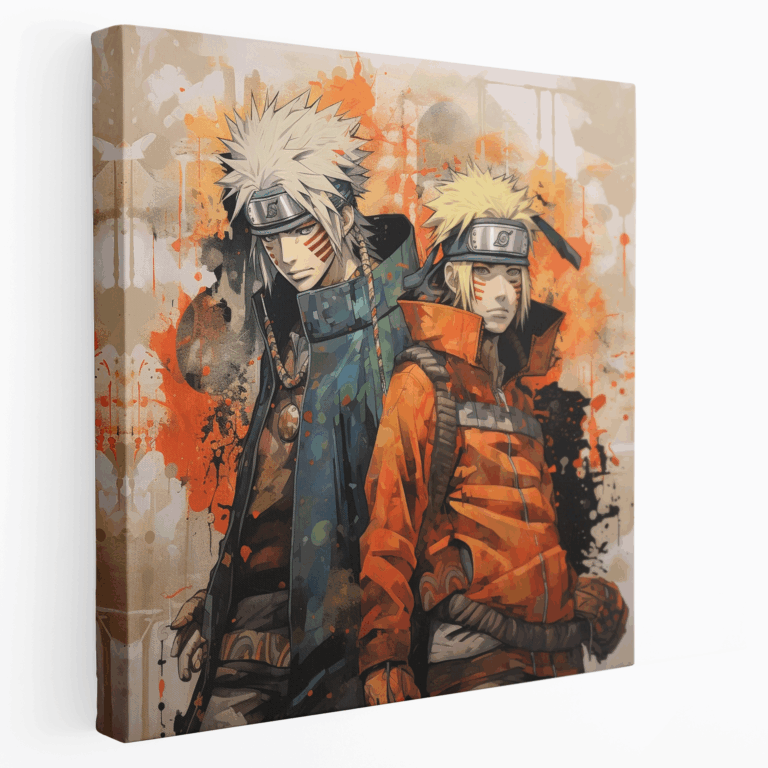 Güncel Naruto ve Jiraiya Antrenman Kanvas Tablosu