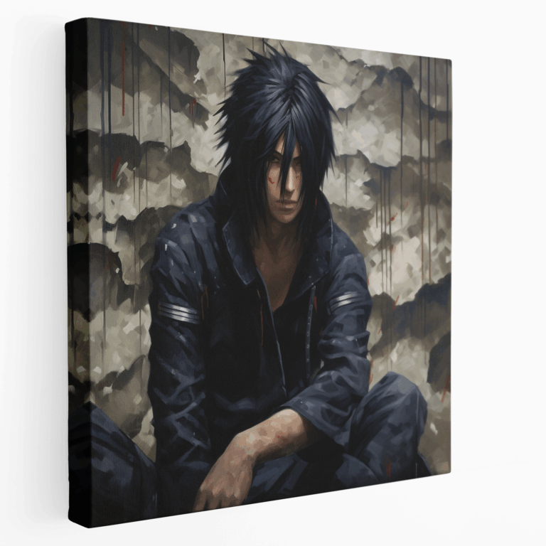 Gerçekçi Sasuke Uchiha Yağlı Boya Kanvas Tablo Baskı