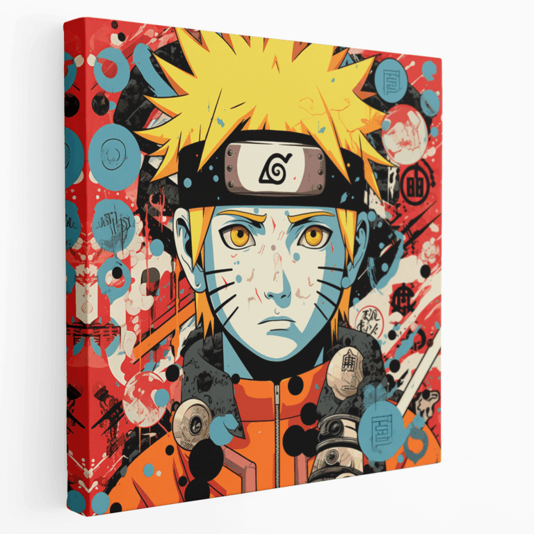 Naruto Pop Art Patlaması - Renkli Kanvas Tablo