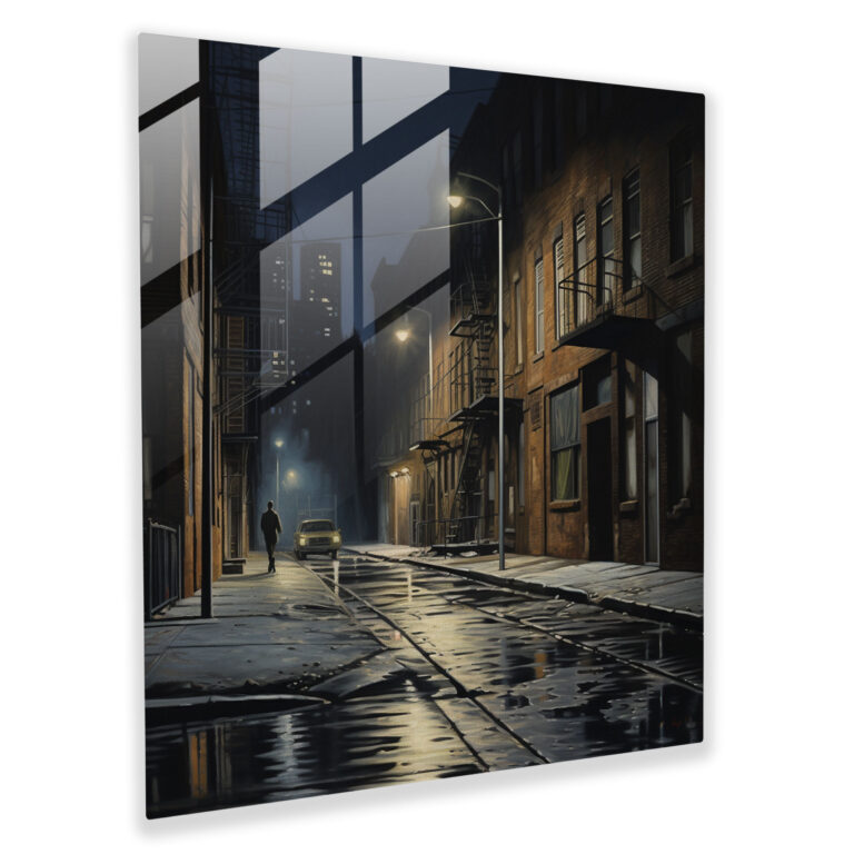 Nighthawks Cam Tablo - Huzur Cam Sanat Cam Tablo