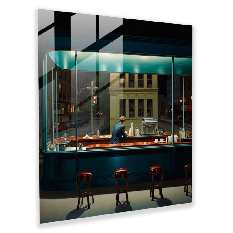 Nighthawks Cam Sanat - Duvar Dekorasyonu Ev Dekorasyonu