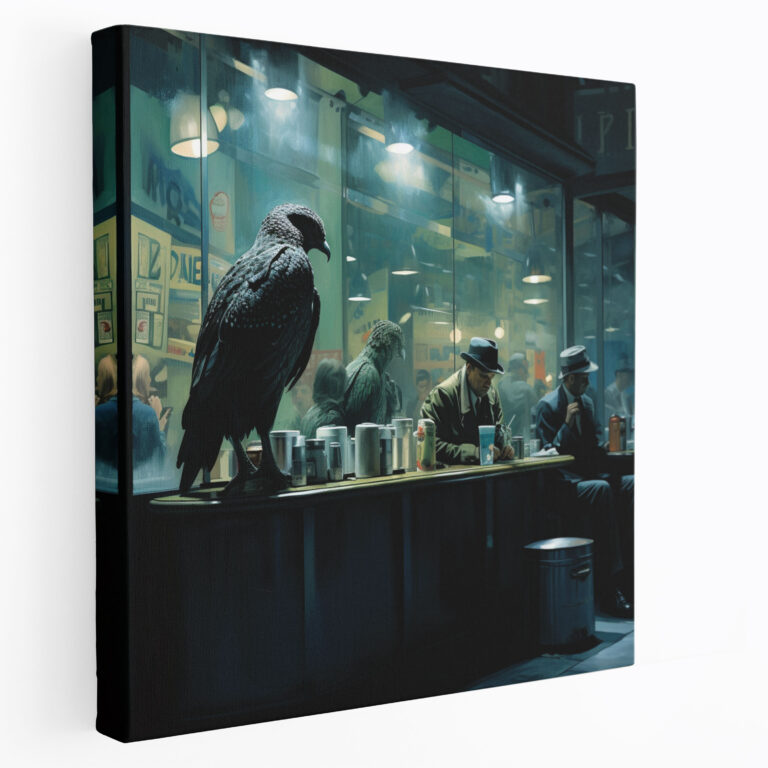 Nighthawks Kanvas Tablo - Ev Dekorasyonu Duvar Sanatı
