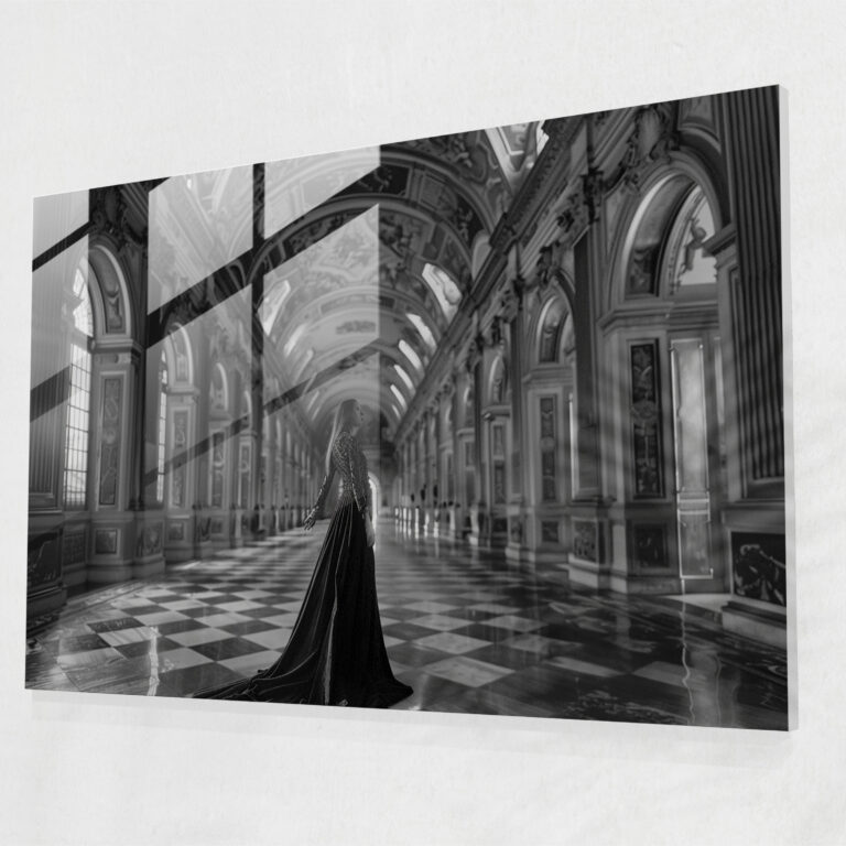 Neoklasik Duvar Süslemesi - Modern Sanat Cam Tablo