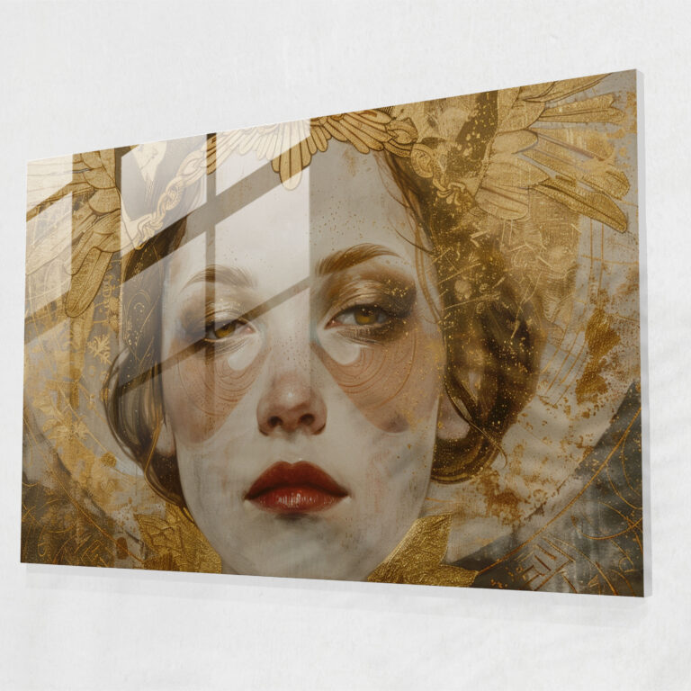 Neoklasik Ev Dekorasyonu Cam Tablo - Neoklasik Ev Dekorasyonu Modern Sanat