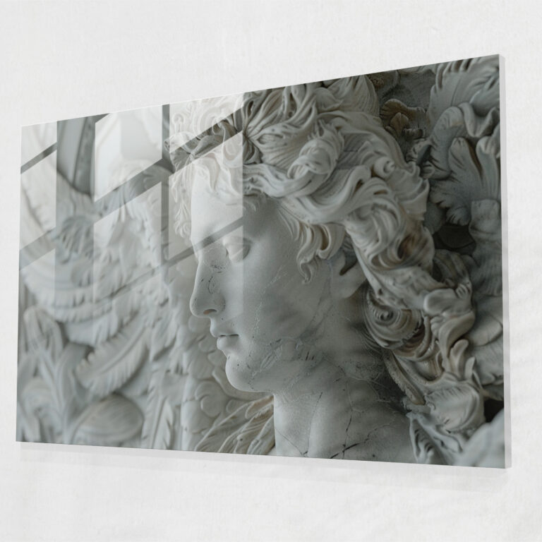 Neoklasik Modern Sanat Cam Tablosu - Neoklasizm Ev Dekorasyonu Duvar Dekorasyonu Cam Duvar Sanatı