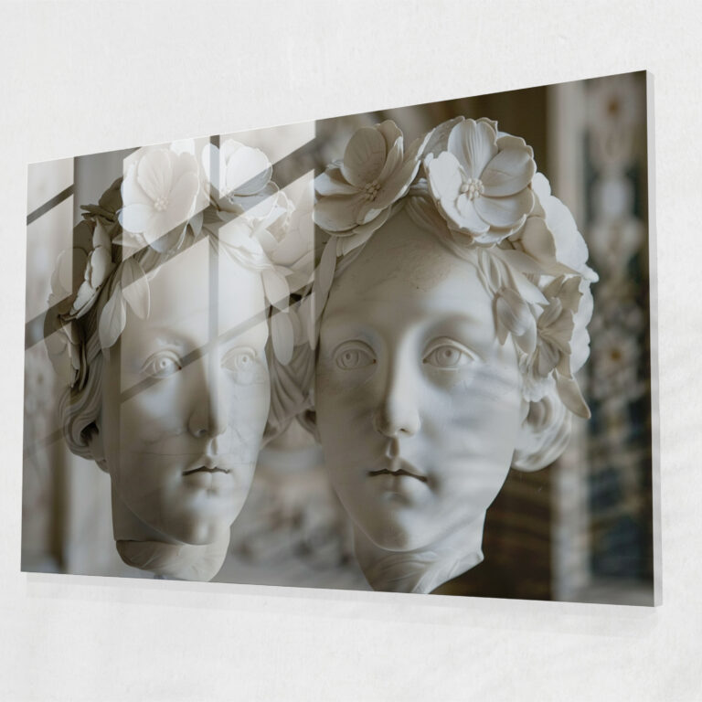 Neoklasik Ev Dekorasyonu: Heykelimsi Güzellik - Neoklasik Ev Dekorasyonu Cam Tablo Sanatı Modern Sanat