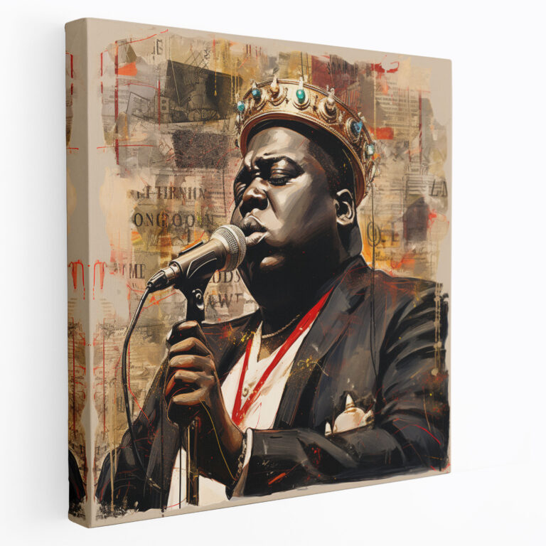Notorious Big Kanvas Tablo - Müzik İlhamlı Duvar Sanatı - Notorious Big İkonik Şarkılar Kanvas Duvar Sanatı Duvar Dekorasyonu.