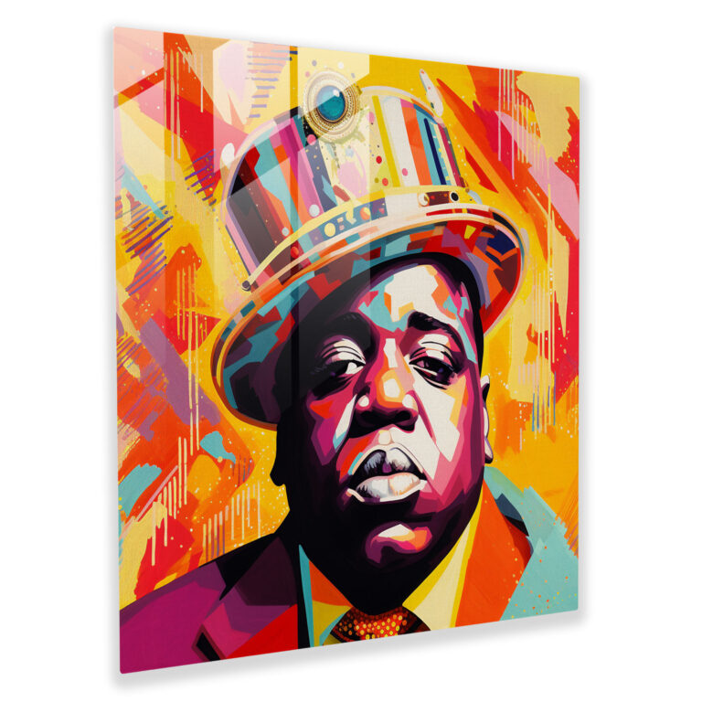 Ünlü Big Ev Dekorasyonu - Cam Tablo Pop Art Portre Modern Sanat