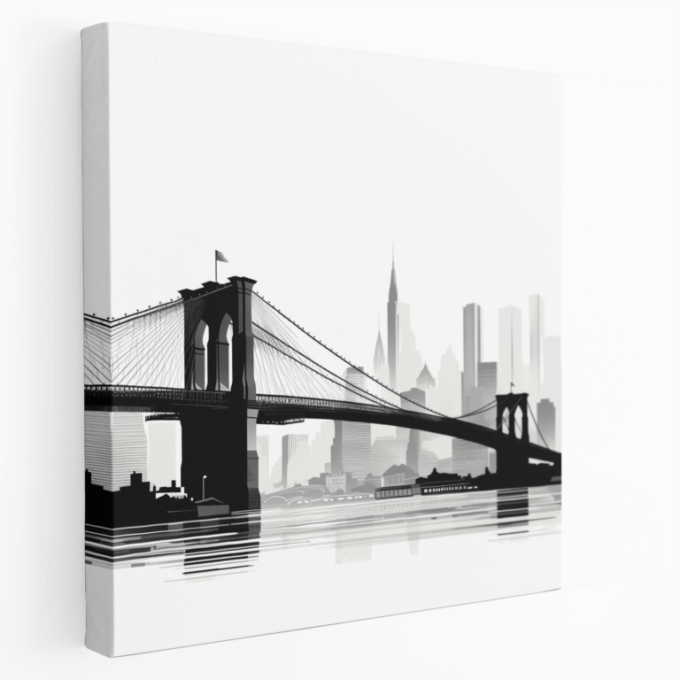 Brooklyn Köprüsü Minimalist Kanvas Tablo