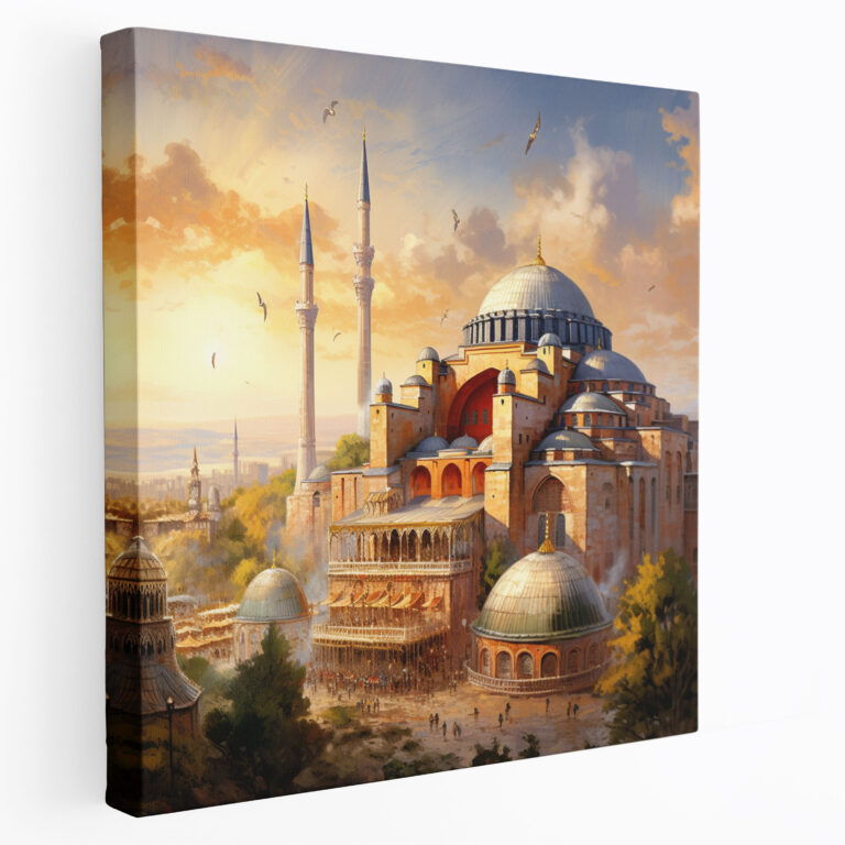 Hagia Sophia Mimarisi Kanvas Tablosu