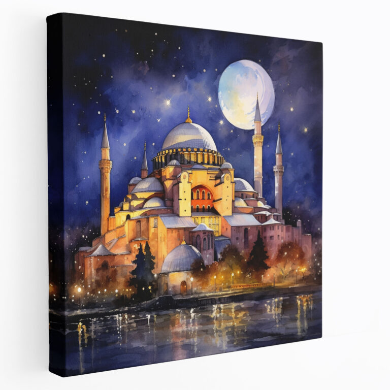 Hagia Sophia Ay Işığı Kanvas Tablo