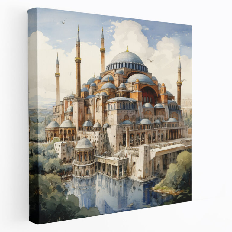 Hagia Sophia Kanvas Tablo | Muhteşem Osmanlı İmparatorluğu Mimarisi