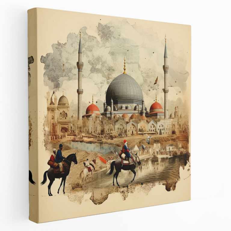 Yüksek Kaliteli Kanvas Tablo - Vintage Osmanlı İmparatorluğu Koleksiyonu - Detaylı Hat Sanatı - Ev Dekorasyonu
