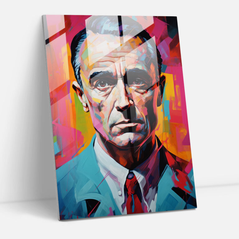 Oppenheimer Pop Art Esintili Cam Tablo - Cam Sanat Duvar Dekorasyonu