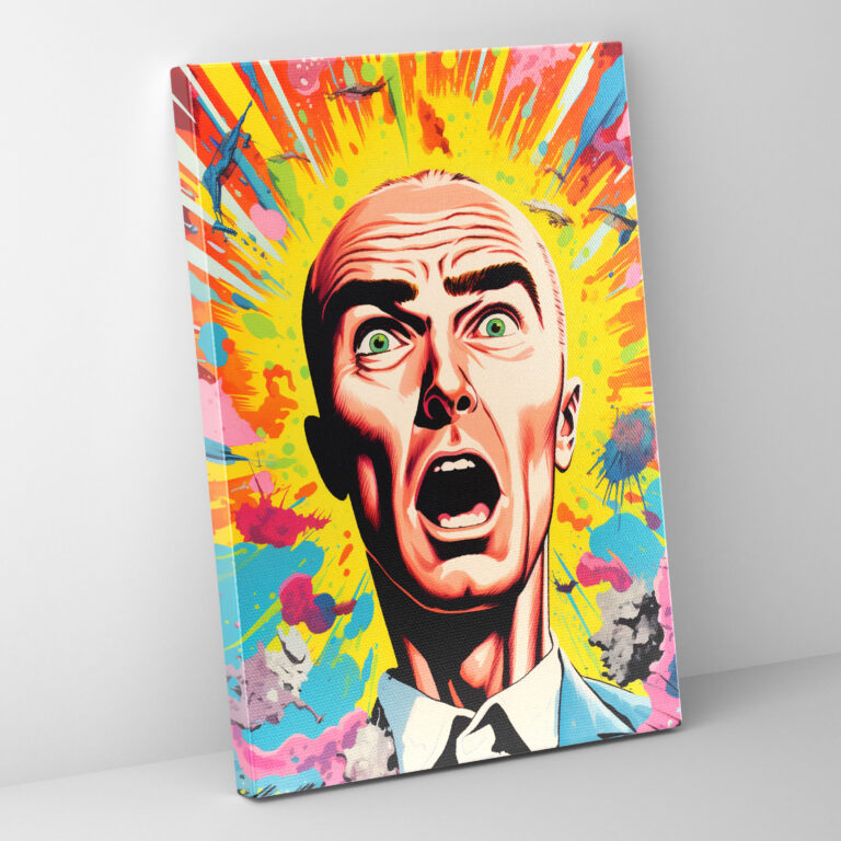 Oppenheimer Pop Art Kanvas Tablo - Duvar Sanatı Canlı Renkler Pop Art Koleksiyonu