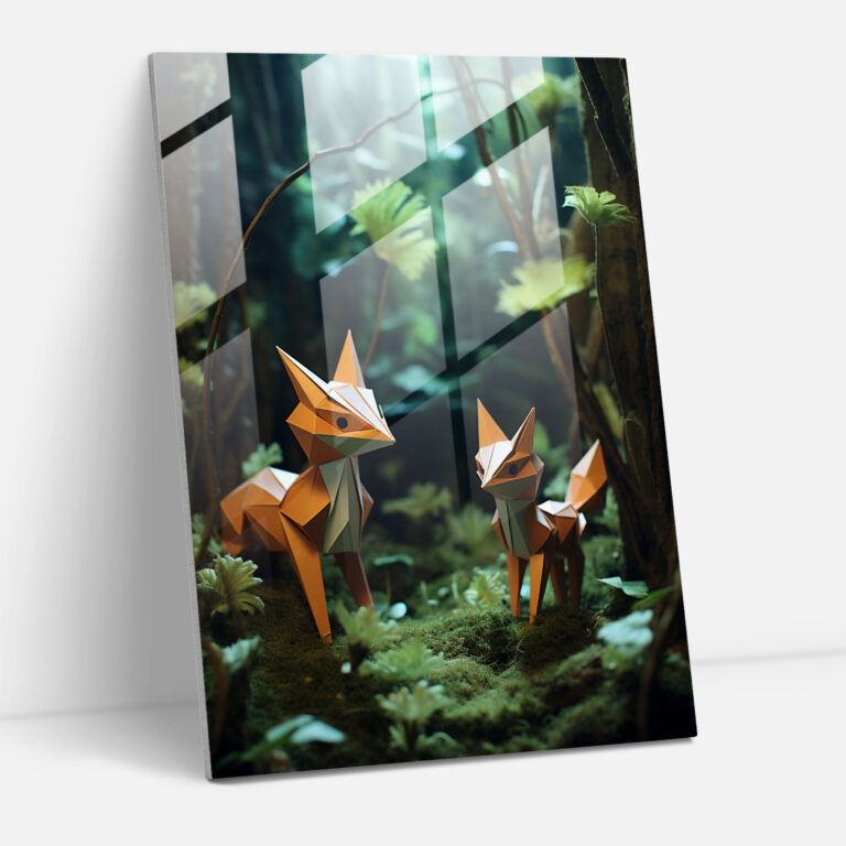 Origami Ev Dekorasyonu - Oyunbaz Origami Hayvanları Modern Sanat