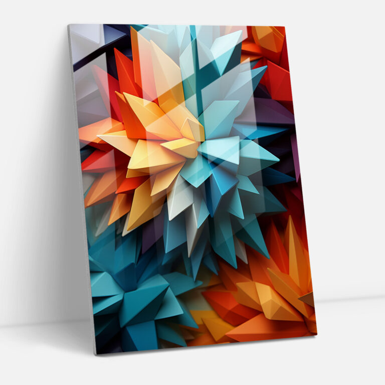 Origami Duvar Dekorasyonu - Modern Sanat Büyüleyici Kanvas Tablo