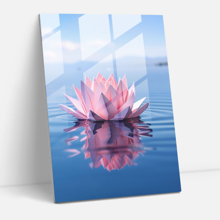 Origami Cam Sanat - Modern Sanat Duvar Dekorasyonu