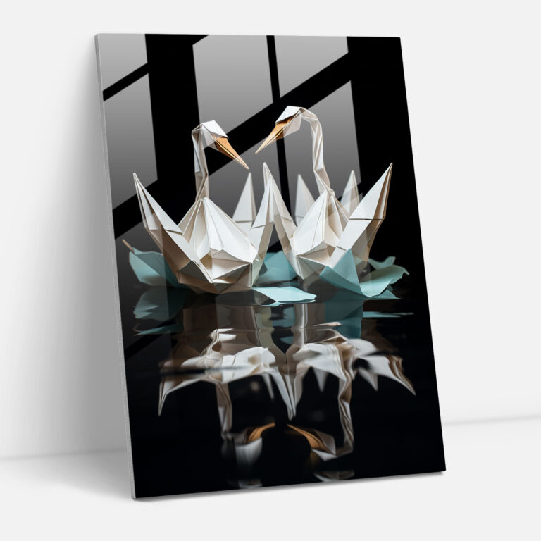 Origami Duvar Dekorasyonu - Zarif Origami Ev Dekorasyonu Duvar Dekorasyonu