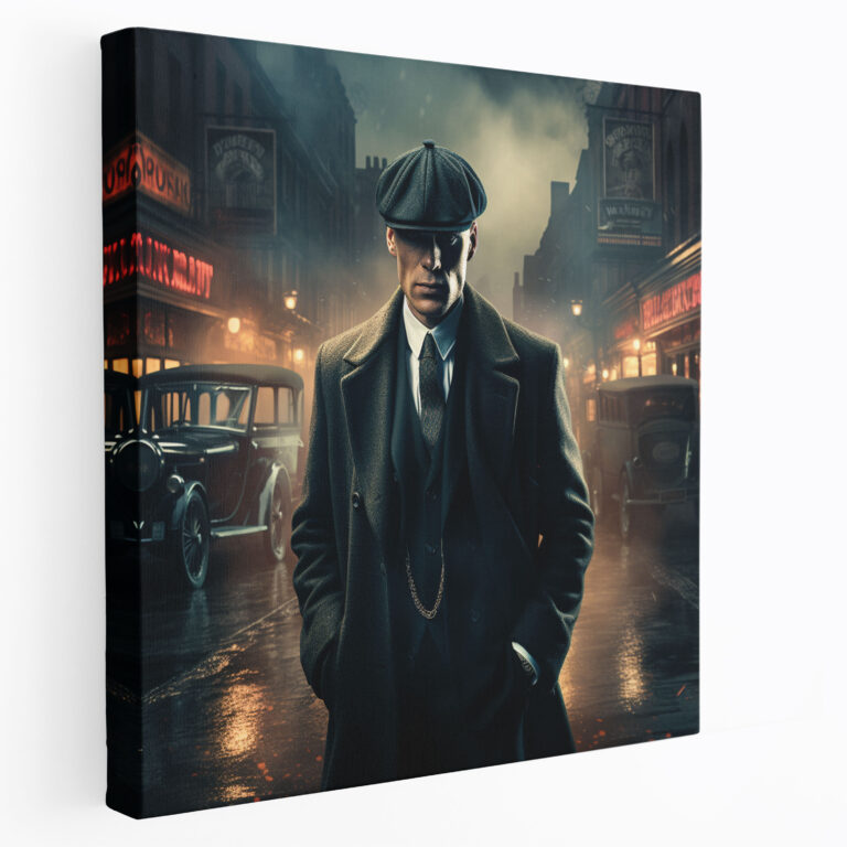 Peaky Blinders Gerçeküstü Dijital Duvar Sanatı - Kanvas Tablo Birmingham Duvar Sanatı