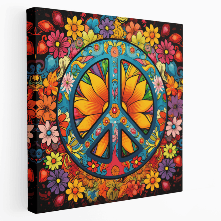 Pop Peace Temalı Kanvas Tablo