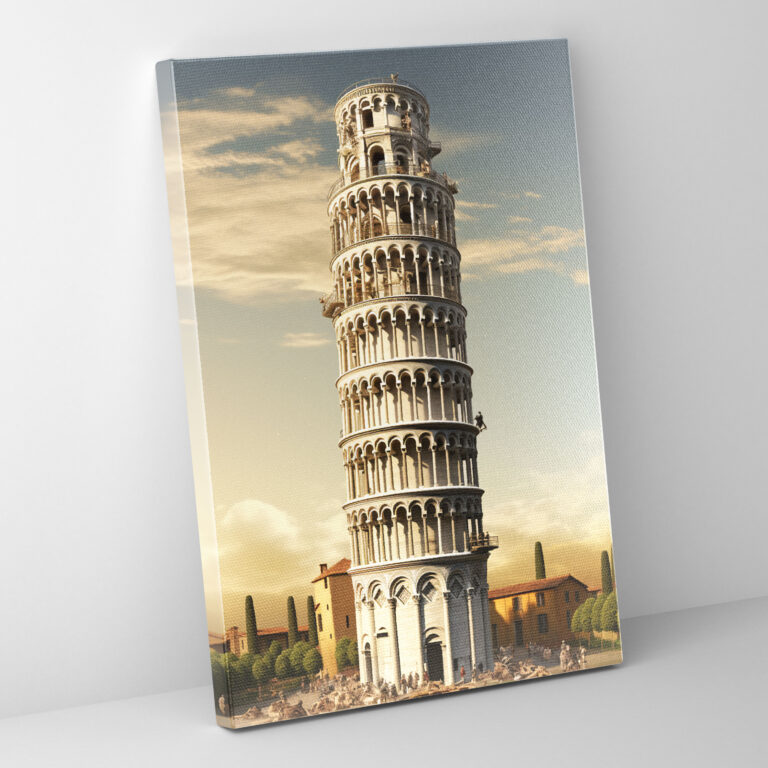 Pisa Eğik Kulesi Kanvas Tablo - Duvar Sanatı