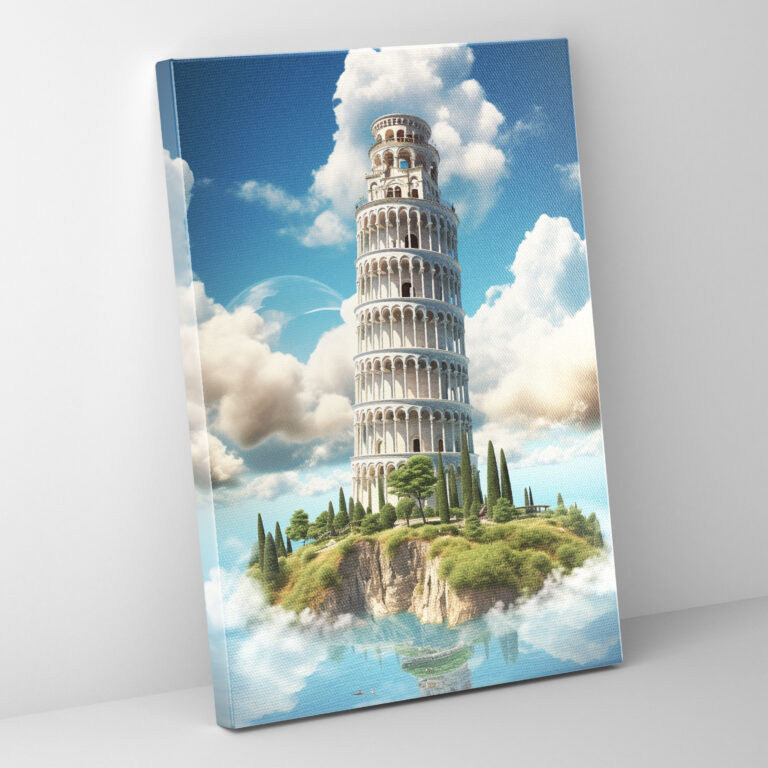 Pisa'daki Eğri Kule Duvar Sanatı - Ev Dekorasyonu Duvar Dekorasyonu Duvar Sanatı