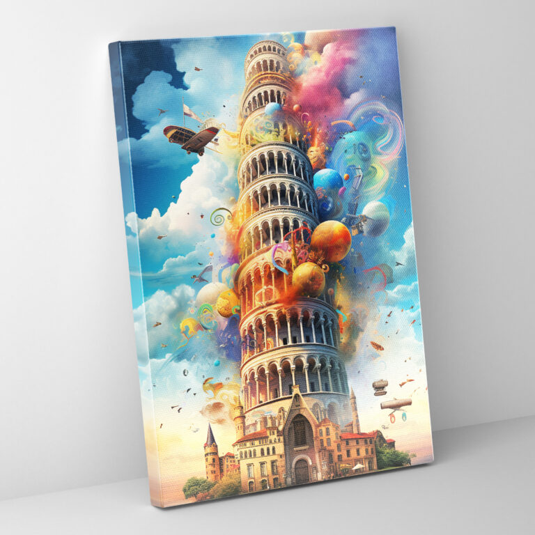 Pisa Eğik Kulesi Duvar Sanatı - Duvar Dekorasyonu Ev Dekorasyonu Kanvas Tablo