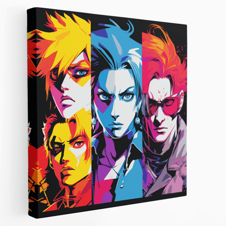 Canlı Anime Karakterleri Kanvas Tablo Baskı