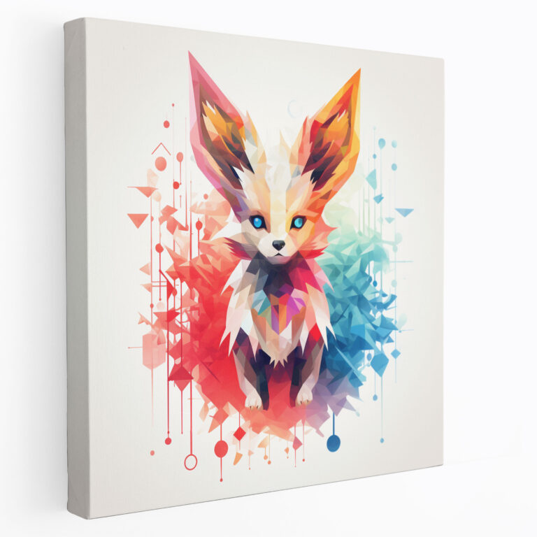 Pokemon Duvar Dekorasyonu - Eevee Evrim Soyut Kanvas Tablo Baskı - Pokemon Eevee Evrim Kanvas Tablo Sanatı