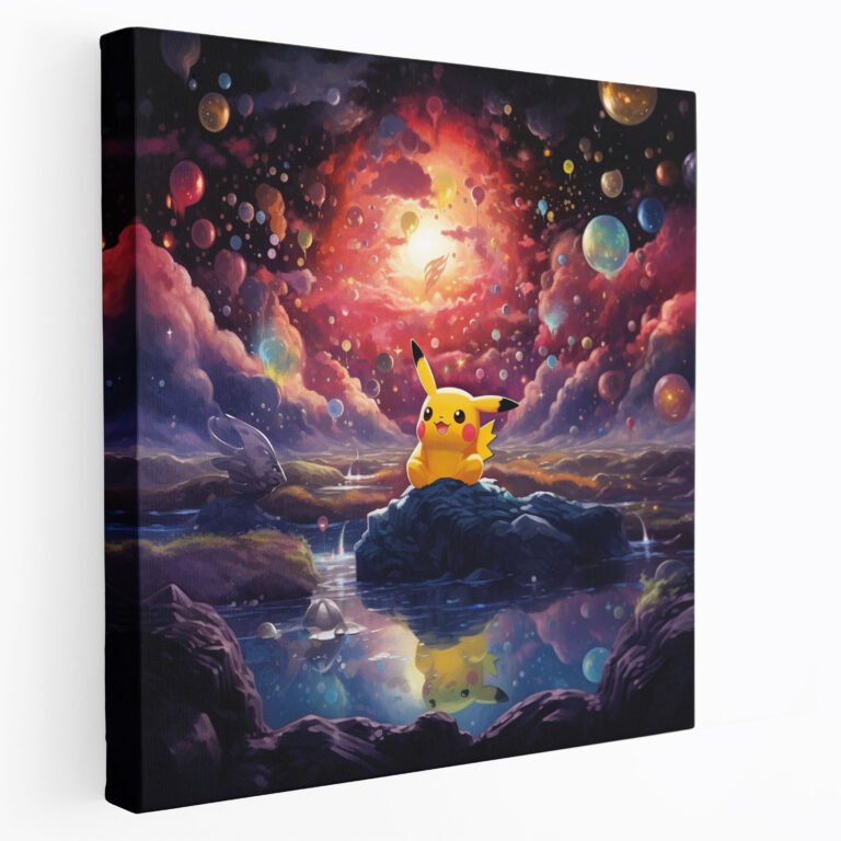 Pokemon Duvar Sanatı - Gerçeküstü Kozmos Pokemon Kanvas Tablo - Pokemon Gerçeküstü Sanat Kanvas