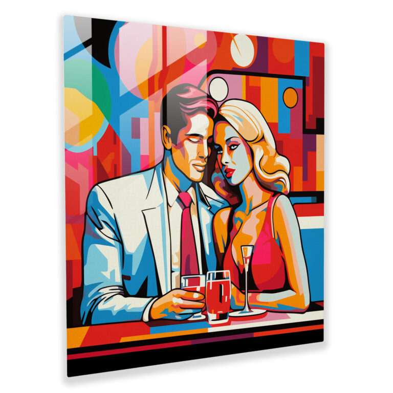 Pulp Fiction Cam Tablo - Duvar Dekorasyonu Pop Art Tasarımı