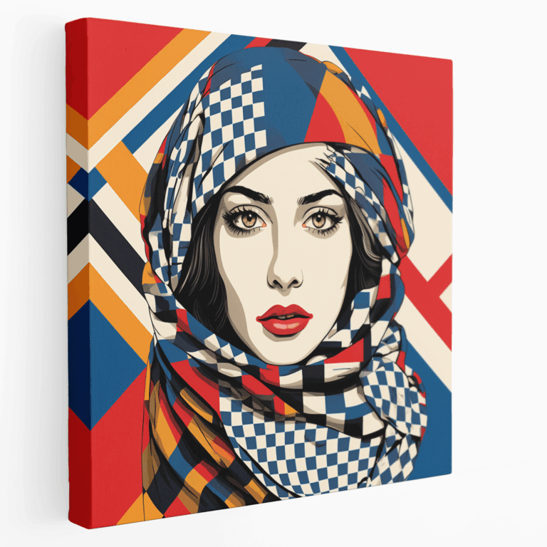 Modern Keffiyeh Pop Art Kanvas Tablo Baskı