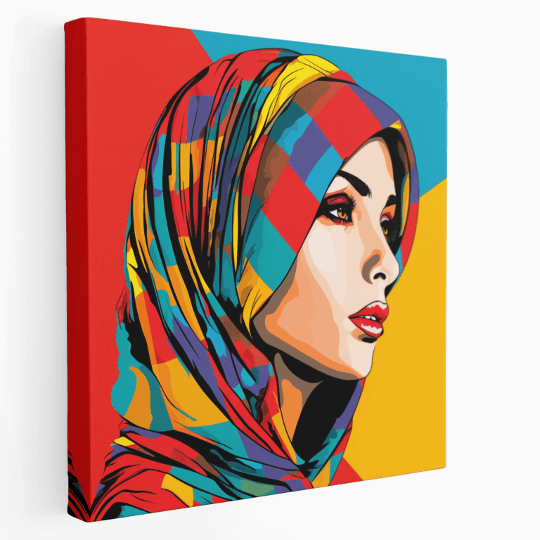 Ikonik Keffiyeh Pop Art Kanvas Tablo