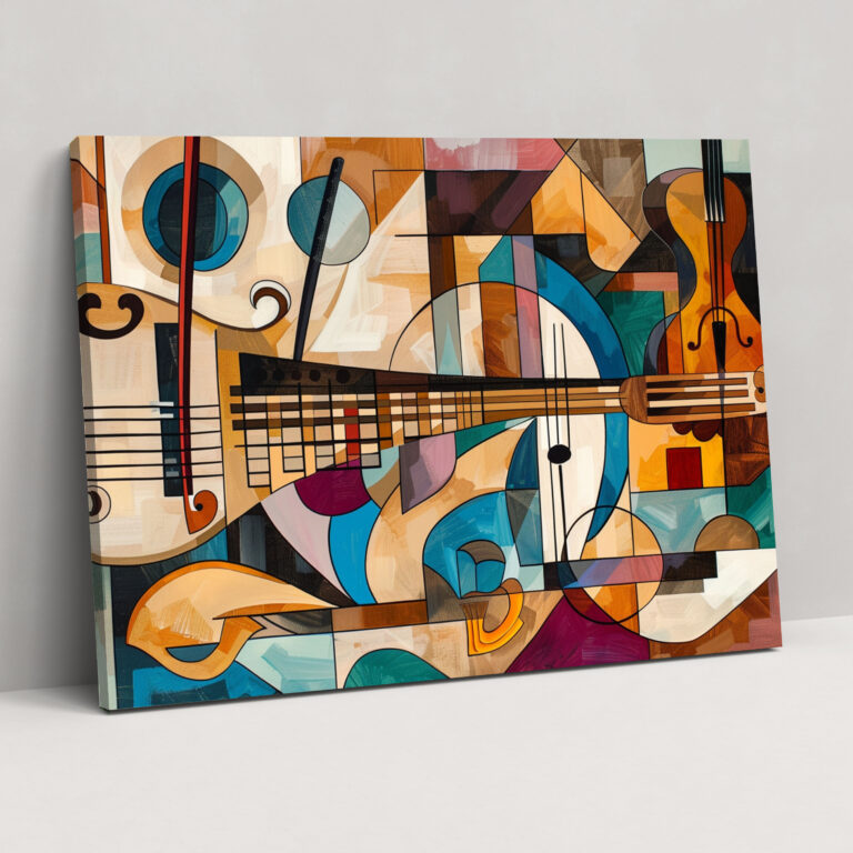 Picasso Müzik Aletleri Kanvas Tablo - Pablo Picasso Duvar Dekorasyonu.