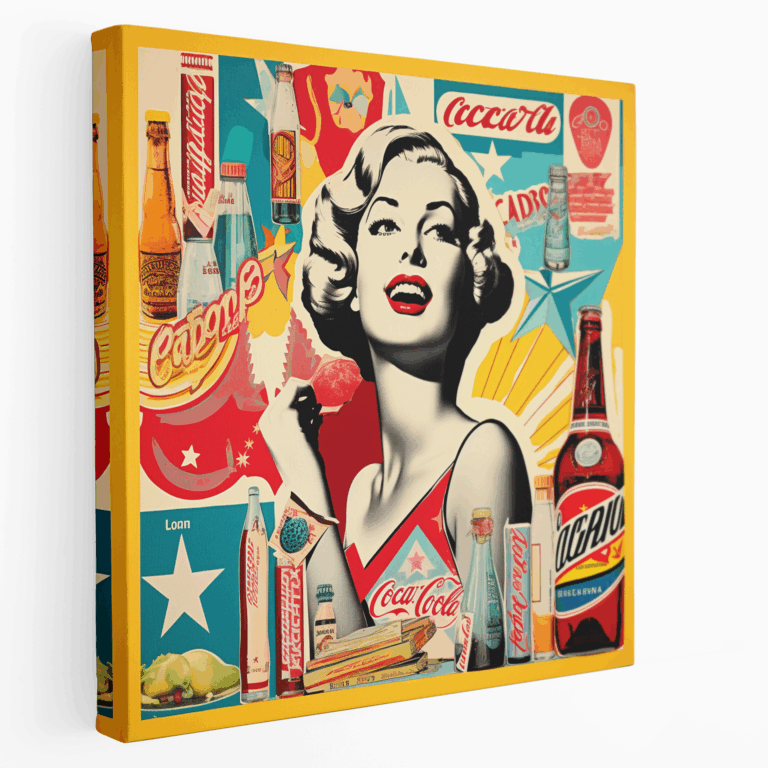 Retro Pop Art Poster Kanvas Tablo Baskı