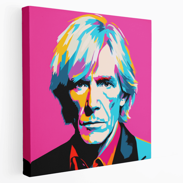 Warhol Esintili Ünlü Portre Kanvas Tablosu