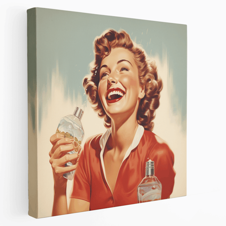 Retro Reklam Temalı Vintage Kanvas Tablo