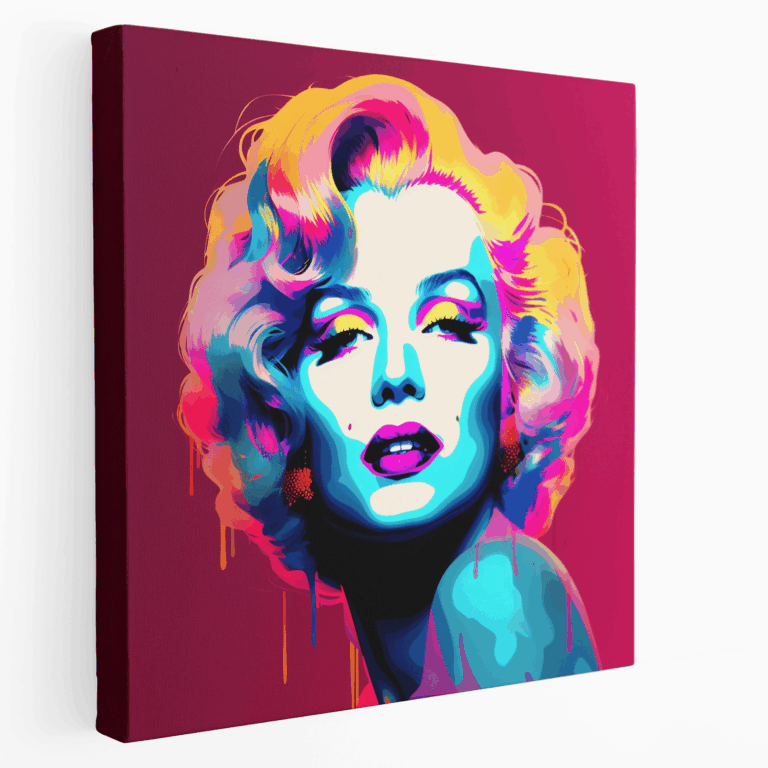 Marilyn Monroe Neon Pop Kanvas Tablo