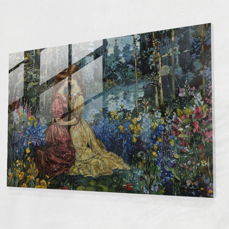 Pre-Raphaelite Brotherhood Ev Dekorasyonu - Romantik Aşıklar Kanvas Tablo - Modern Sanat Romantik Sanat
