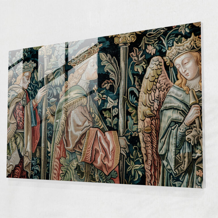 Pre-Raphaelite Brotherhood Cam Duvar Sanatı - Orta Çağ Dokuma - Duvar Dekorasyonu Cam Sanatı