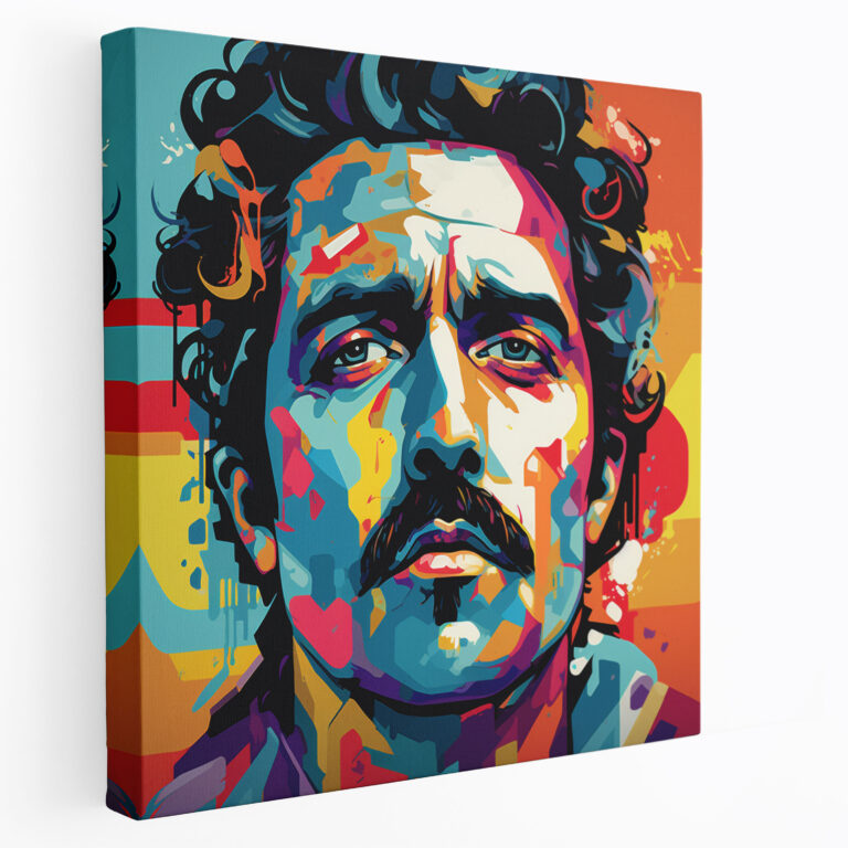 Pablo Escobar Pop Art Kanvas Tablo - Modern Duvar Sanatı