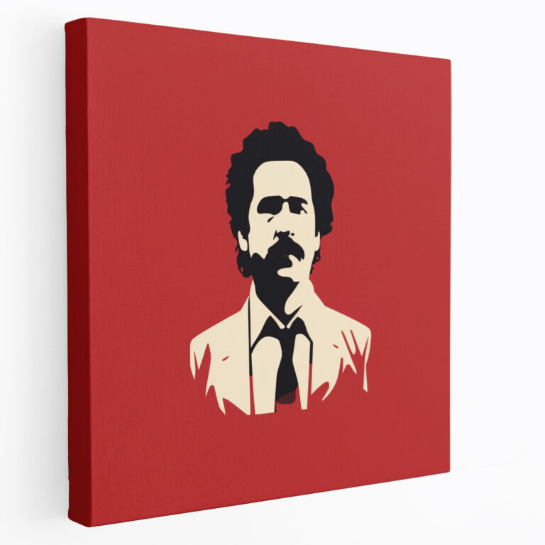 Pablo Escobar Mininalist Kanvas Tablo - Pablo Escobar Siluet Ev Dekorasyonu Kanvas Duvar Sanatı
