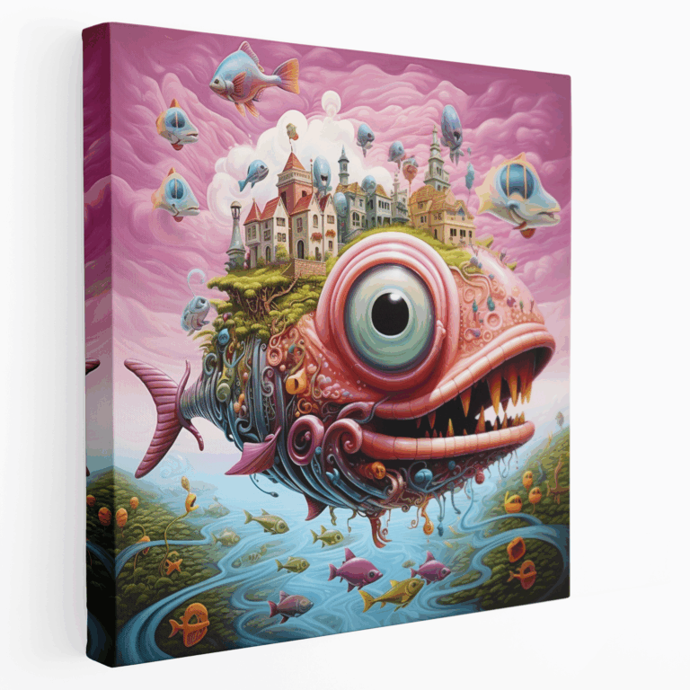 Capcanlı Pop Surrealizm Kanvas Tablosu
