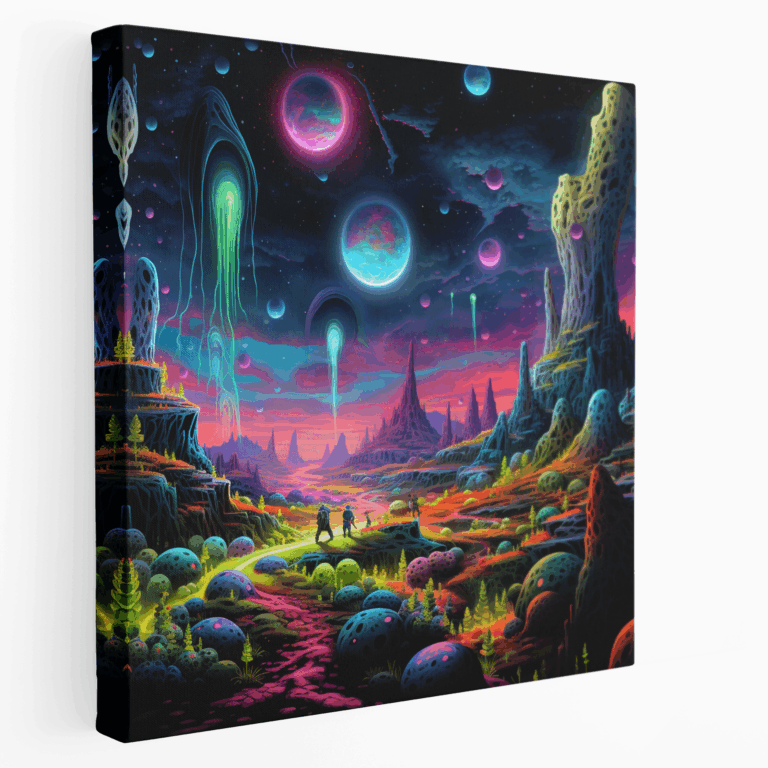 Neon Kozmos Kanvas Tablo
